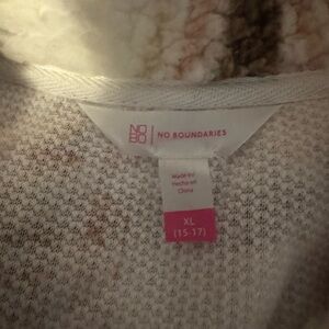 No Boundaries Textured Sweater in Cream and Brown